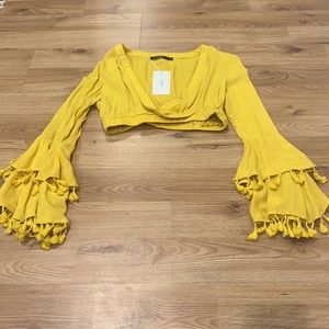 Long-sleeved Zaful crop top